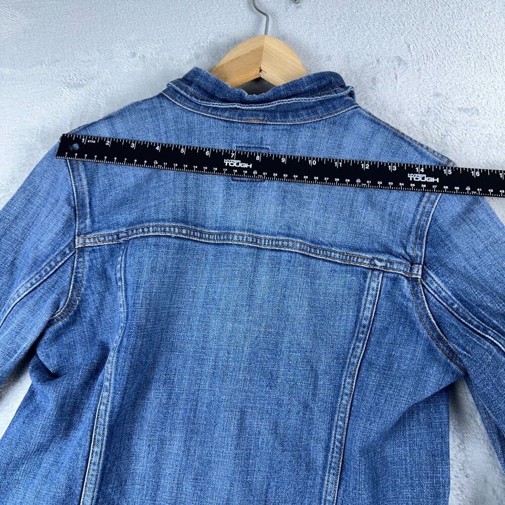 J. Crew Denim Jean Jacket Biker Trucker Pockets 02661SU Womens Blue Size Small - Picture 9 of 12